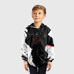 Ветровка с капюшоном детская БЕРСЕРК чб, цвет: 3D-черный — фото 2