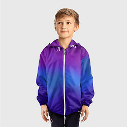 Ветровка с капюшоном детская Leather gradient, цвет: 3D-белый — фото 2