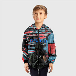 Ветровка с капюшоном детская Point Disarray Буйство красок, цвет: 3D-черный — фото 2