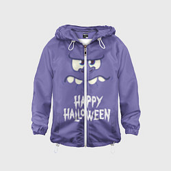 Ветровка с капюшоном детская HAPPY HALLOWEEN, цвет: 3D-белый