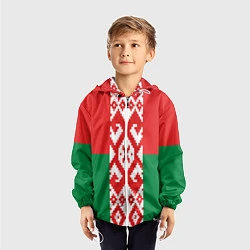 Ветровка с капюшоном детская Белоруссия, цвет: 3D-белый — фото 2