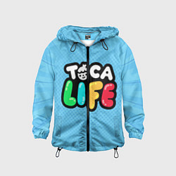 Ветровка с капюшоном детская Toca Life: Logo, цвет: 3D-черный