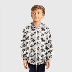Ветровка с капюшоном детская Далматинец Dalmatian, цвет: 3D-белый — фото 2