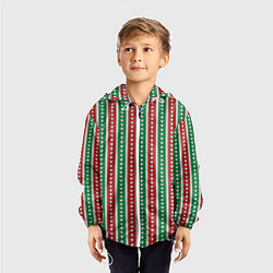 Ветровка с капюшоном детская Knitted Pattern, цвет: 3D-белый — фото 2