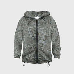 Ветровка с капюшоном детская Коллекция Journey Лабиринт 575-1, цвет: 3D-черный