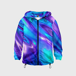 Ветровка с капюшоном детская Neon Holographic, цвет: 3D-черный