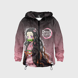 Ветровка с капюшоном детская НЕЗУКО NEZUKO SLAYER, цвет: 3D-черный