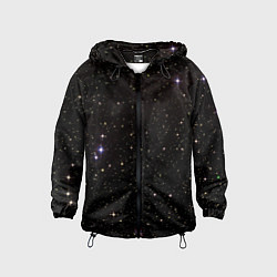 Ветровка с капюшоном детская Ночное звездное небо, цвет: 3D-черный