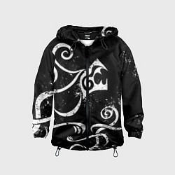 Детская ветровка ТАТУИРОВКА ДРАКЕНА WHITE AND BLACK