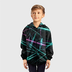 Ветровка с капюшоном детская Лазерная композиция, цвет: 3D-черный — фото 2