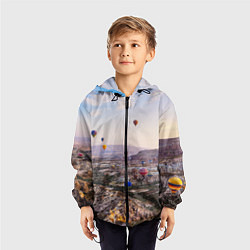 Ветровка с капюшоном детская Воздушные Шары!, цвет: 3D-черный — фото 2