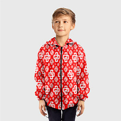 Ветровка с капюшоном детская Red Pattern Dope Camo Dope Street Market Спина, цвет: 3D-черный — фото 2