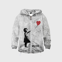 Ветровка с капюшоном детская Бэнкси Всегда есть надежда There is Always Hope Ba, цвет: 3D-белый