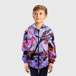 Ветровка с капюшоном детская Color abstraction Pattern Vanguard, цвет: 3D-черный — фото 2