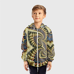 Ветровка с капюшоном детская Designer pattern, цвет: 3D-белый — фото 2