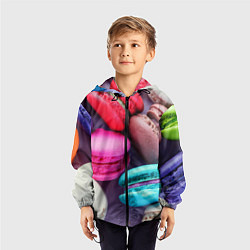 Ветровка с капюшоном детская Colorful Macaroons, цвет: 3D-черный — фото 2