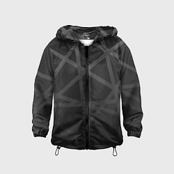 Ветровка с капюшоном детская ГЕОМЕТРИЧЕСКИЙ ПАТТЕРН ЧЕРНЫЙ, цвет: 3D-черный