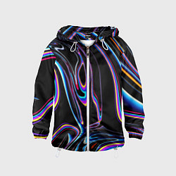 Ветровка с капюшоном детская Vanguard pattern Neon, цвет: 3D-белый