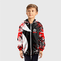 Ветровка с капюшоном детская Free Fire брызги, цвет: 3D-белый — фото 2