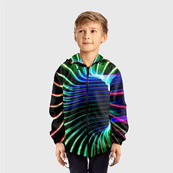 Ветровка с капюшоном детская Portal Fashion pattern Neon, цвет: 3D-черный — фото 2