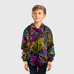 Ветровка с капюшоном детская Cyber space pattern Fashion 3022, цвет: 3D-черный — фото 2
