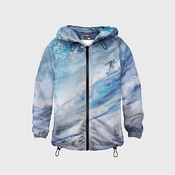 Ветровка с капюшоном детская Противостояние волне, цвет: 3D-черный