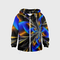 Ветровка с капюшоном детская Neon vanguard pattern Fashion 2023, цвет: 3D-белый