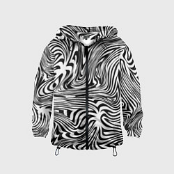 Детская ветровка Сумасшедшая зебра Абстрактный узор с извилистыми л