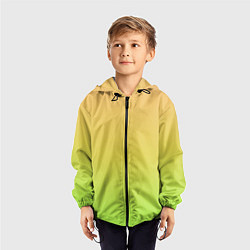 Ветровка с капюшоном детская GRADIEND YELLOW-GREEN, цвет: 3D-черный — фото 2