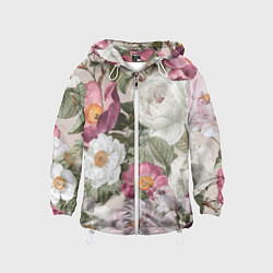 Детская ветровка Цветы Розовый Сад Пион и Роз