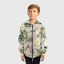 Ветровка с капюшоном детская Цветы Свадебный Букет, цвет: 3D-черный — фото 2