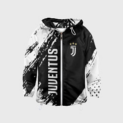 Ветровка с капюшоном детская Fc juventus фс ювентус, цвет: 3D-белый