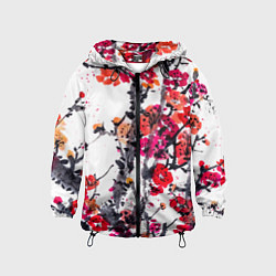 Детская ветровка Живописная ветка сакуры