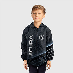 Ветровка с капюшоном детская Acura карбон, цвет: 3D-черный — фото 2