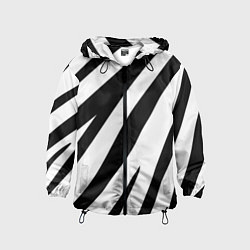 Ветровка с капюшоном детская Камуфляж зебры, цвет: 3D-черный