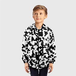 Ветровка с капюшоном детская Камуфляж Cowskin средний, цвет: 3D-черный — фото 2