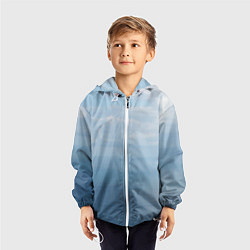 Ветровка с капюшоном детская Крымское море, цвет: 3D-белый — фото 2