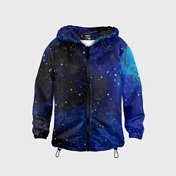 Ветровка с капюшоном детская Чистое звездное небо, цвет: 3D-черный