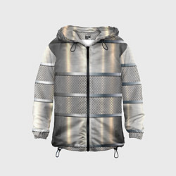 Детская ветровка Металлические полосы - текстура алюминия