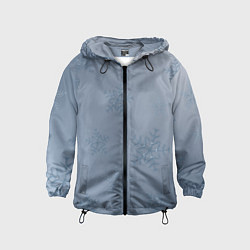 Ветровка с капюшоном детская Серый снег, цвет: 3D-черный