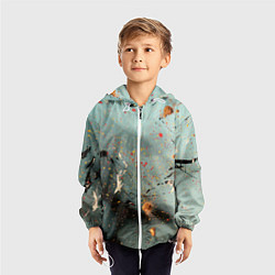 Ветровка с капюшоном детская Светлый туман и разные краски, цвет: 3D-белый — фото 2