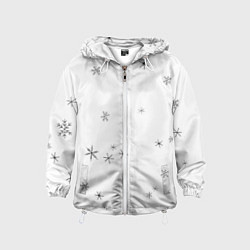 Ветровка с капюшоном детская Идёт снег, цвет: 3D-белый