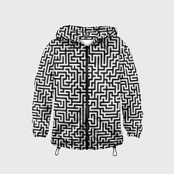 Детская ветровка Черно-белый лабиринт