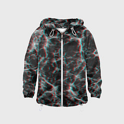 Ветровка с капюшоном детская Сеть нейронов, цвет: 3D-белый