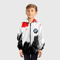 Ветровка с капюшоном детская BMW art, цвет: 3D-черный — фото 2