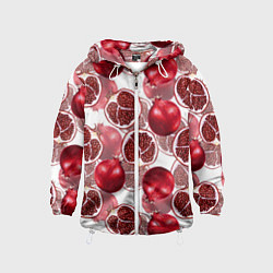 Детская ветровка Гранаты на белом фоне - паттерн