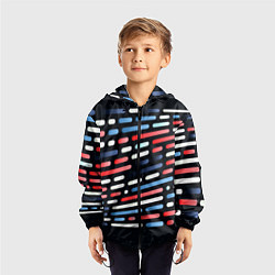 Ветровка с капюшоном детская Vanguard neon pattern, цвет: 3D-черный — фото 2