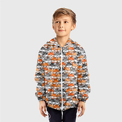 Ветровка с капюшоном детская Dog pattern, цвет: 3D-белый — фото 2
