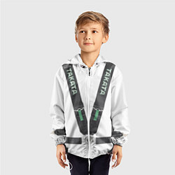 Ветровка с капюшоном детская Спортивный ремень безопасности, цвет: 3D-белый — фото 2