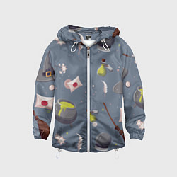 Детская ветровка Паттерн с магическими принадлежностями